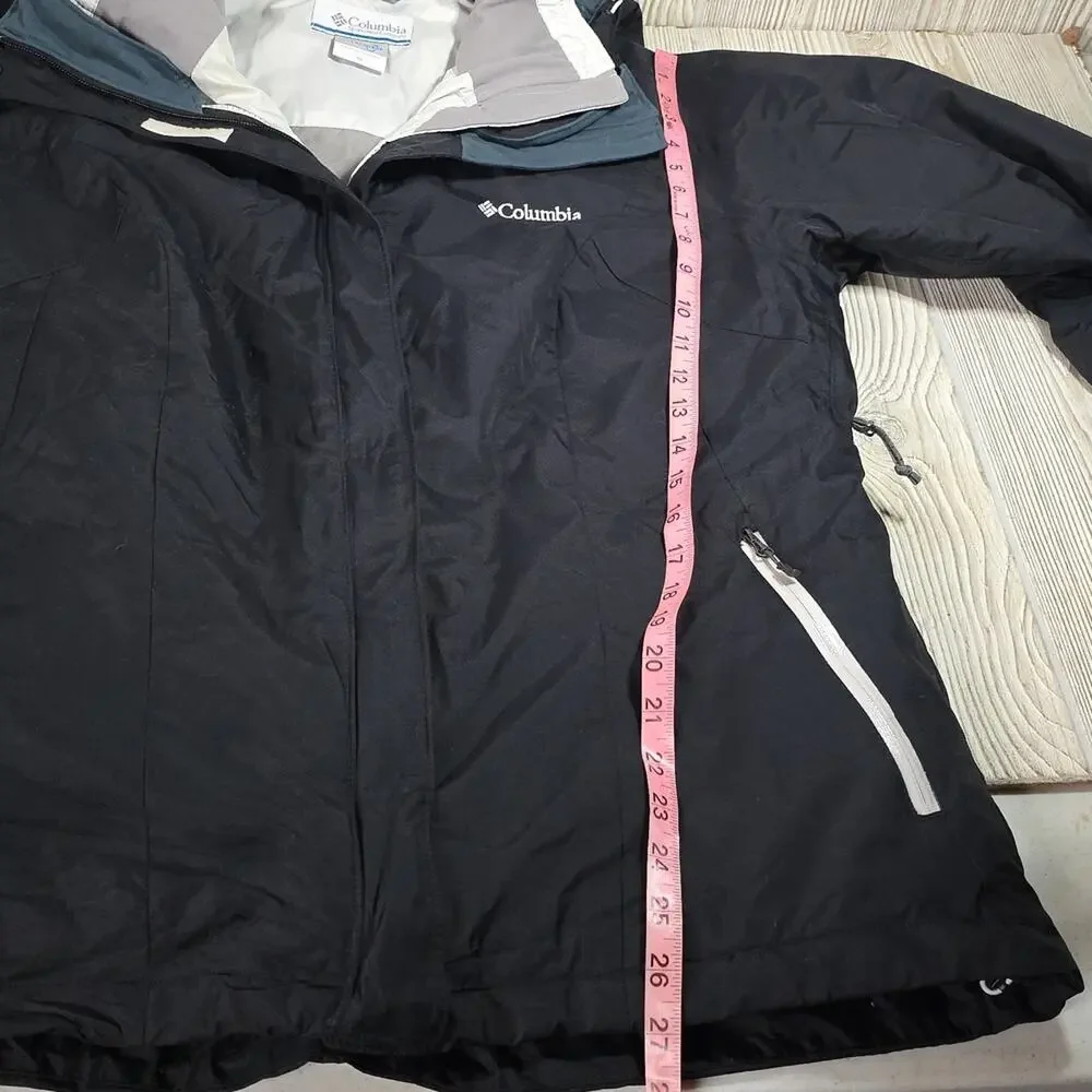Columbia Black Interchange Omni Tech Jacket with Gray Accents Womens Size XL